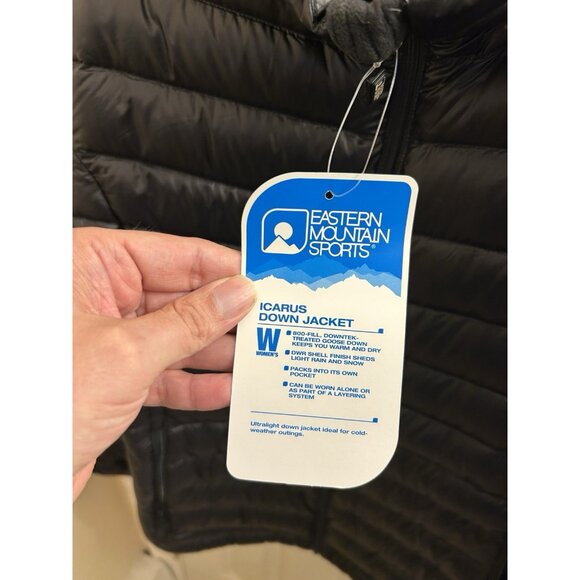 EMS Women's Down Jacket 800fp Black Icarus NWT Eastern Mountain Sports Packable - Picture 9 of 14